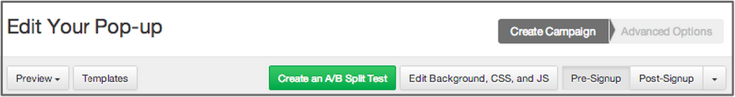 A/B test your website popups